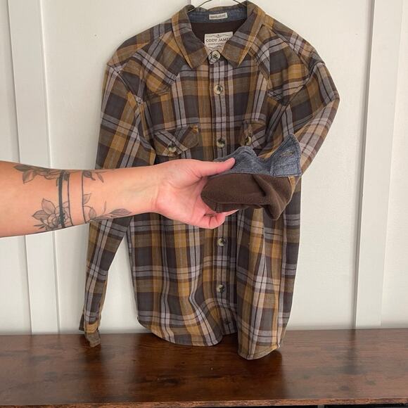Cody James Mens large fleece lined flannel Shirt - Picture 5 of 5